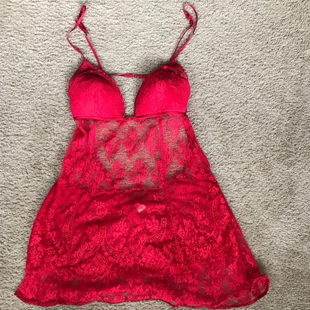 Red lace Nighty